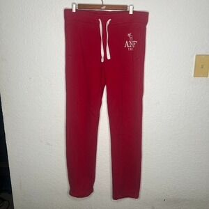 Y2K Abercrombie and Fitch red sweatpants with embroidery M